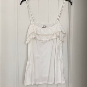 Old navy NET soft white ruffled top tank top